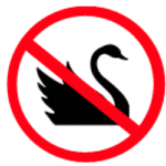 silhouette with swan with no symbol on top